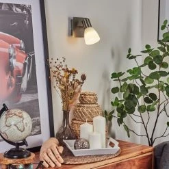 Hofstein Villaseca&nbsp; Wandleuchte LED Nickel-Matt, 1-flammig -LED Leuchten Verkäufe 2022 villaseca wandleuchte h3651636 6