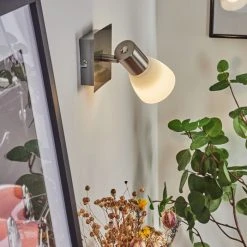 Hofstein Villaseca&nbsp; Wandleuchte LED Nickel-Matt, 1-flammig -LED Leuchten Verkäufe 2022 villaseca wandleuchte h3651636 8