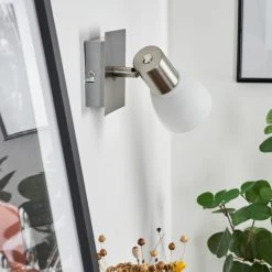 Hofstein Villaseca&nbsp; Wandleuchte LED Nickel-Matt, 1-flammig -LED Leuchten Verkäufe 2022 villaseca wandleuchte h3651636 9