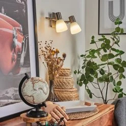 Hofstein Villaseca Wandleuchte LED Nickel-Matt, 2-flammig -LED Leuchten Verkäufe 2022 villaseca wandleuchte h3651650 10