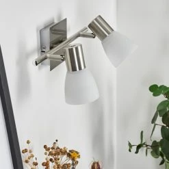 Hofstein Villaseca Wandleuchte LED Nickel-Matt, 2-flammig -LED Leuchten Verkäufe 2022 villaseca wandleuchte h3651650 11