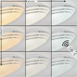 Hofstein Villeveyrac Deckenleuchte LED Wei&szlig;, 1-flammig, Fernbedienung -LED Leuchten Verkäufe 2022 villeveyrac deckenleuchte h3652879 2