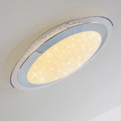 Hofstein Vittangi Deckenleuchte LED Chrom, 1-flammig, Fernbedienung, Farbwechsler -LED Leuchten Verkäufe 2022 vittangi deckenleuchte h3007181 10