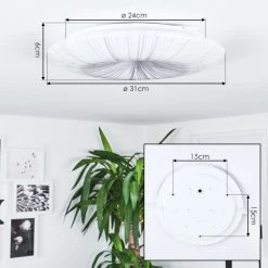 Hofstein Vogorno Deckenleuchte LED Wei&szlig;, 1-flammig -LED Leuchten Verkäufe 2022 vogorno deckenleuchte h3457818 3