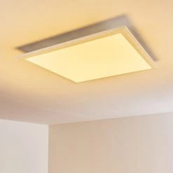 Hofstein Voisines Deckenpanel LED Weiß, 1-flammig, Fernbedienung, Farbwechsler -LED Leuchten Verkäufe 2022 voisines deckenpanel h3267738 do1 2