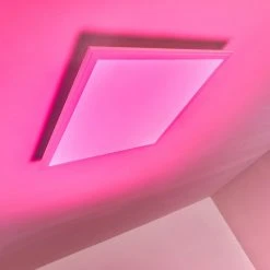 Hofstein Voisines Deckenpanel LED Weiß, 1-flammig, Fernbedienung, Farbwechsler -LED Leuchten Verkäufe 2022 voisines deckenpanel h3267738 do1 24