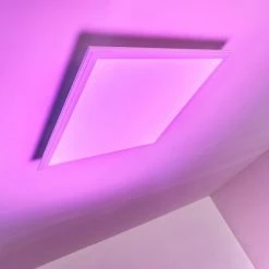 Hofstein Voisines Deckenpanel LED Weiß, 1-flammig, Fernbedienung, Farbwechsler -LED Leuchten Verkäufe 2022 voisines deckenpanel h3267738 do1 8