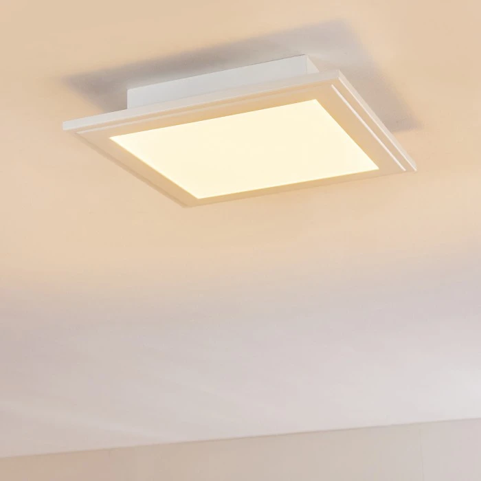 Hofstein Voisines Deckenpanel LED Weiß, 1-flammig, Fernbedienung, Farbwechsler 3 Hofstein Voisines Deckenpanel LED Weiß, 1-flammig, Fernbedienung, Farbwechsler – Bild 3