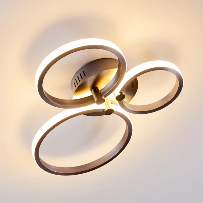 Hofstein Volonne Deckenleuchte LED Silber, 3-flammig 11 Hofstein Volonne Deckenleuchte LED Silber, 3-flammig – Bild 11