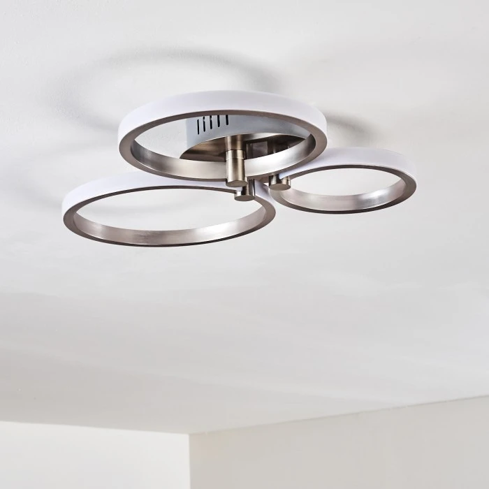 Hofstein Volonne Deckenleuchte LED Silber, 3-flammig 13 Hofstein Volonne Deckenleuchte LED Silber, 3-flammig – Bild 13