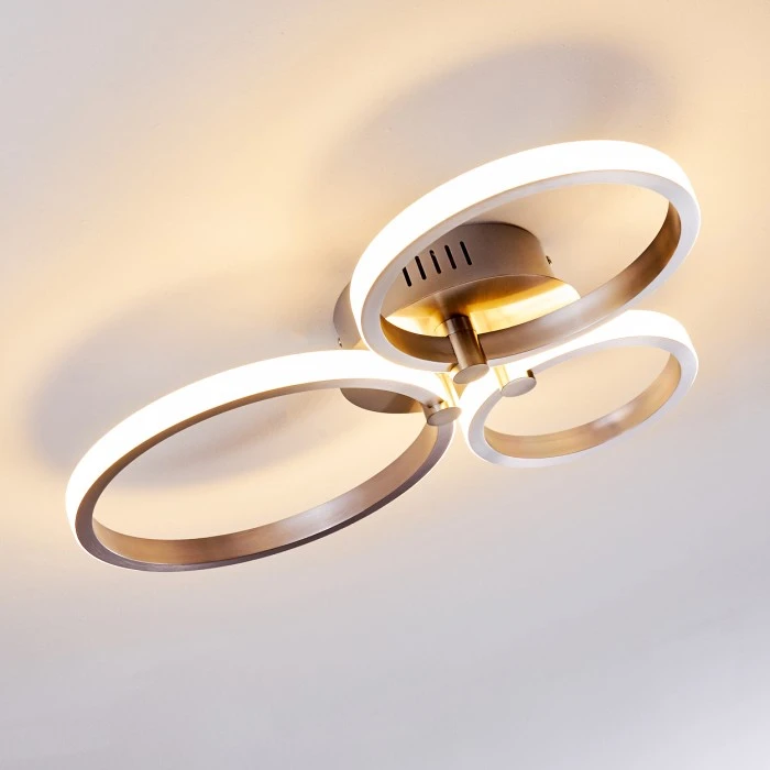 Hofstein Volonne Deckenleuchte LED Silber, 3-flammig 3 Hofstein Volonne Deckenleuchte LED Silber, 3-flammig – Bild 3