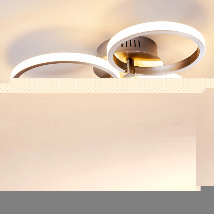 Hofstein Volonne Deckenleuchte LED Silber, 3-flammig 7 Hofstein Volonne Deckenleuchte LED Silber, 3-flammig – Bild 7