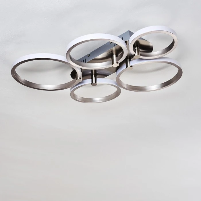 Hofstein Volonne Deckenleuchte LED Silber, 5-flammig 12 Hofstein Volonne Deckenleuchte LED Silber, 5-flammig – Bild 12