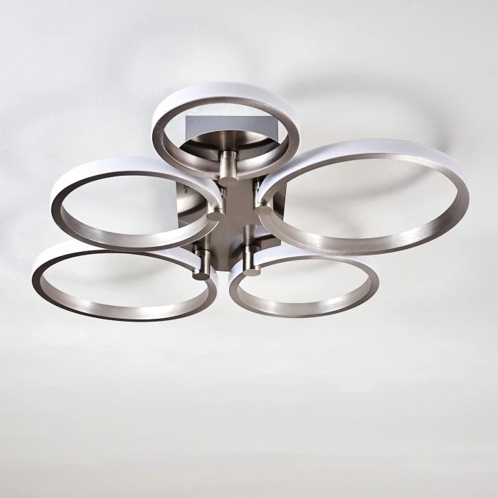 Hofstein Volonne Deckenleuchte LED Silber, 5-flammig 5 Hofstein Volonne Deckenleuchte LED Silber, 5-flammig – Bild 5