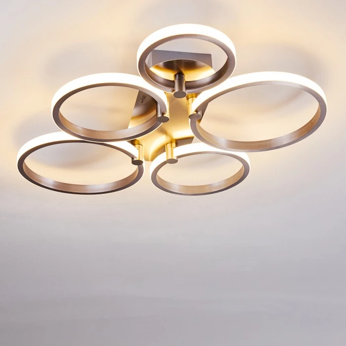 Hofstein Volonne Deckenleuchte LED Silber, 5-flammig 7 Hofstein Volonne Deckenleuchte LED Silber, 5-flammig – Bild 7