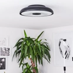 Hofstein Vully Deckenleuchte LED Schwarz, 1-flammig, Fernbedienung, Farbwechsler -LED Leuchten Verkäufe 2022 vully deckenleuchte h3457566 4