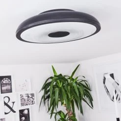 Hofstein Vully Deckenleuchte LED Schwarz, 1-flammig, Fernbedienung, Farbwechsler -LED Leuchten Verkäufe 2022 vully deckenleuchte h3457566 9