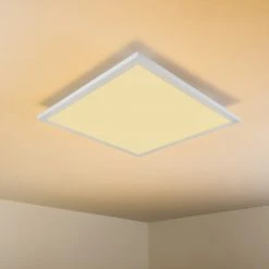 Hofstein Wabos Deckenpanel LED Weiß, 1-flammig, Fernbedienung, Farbwechsler -LED Leuchten Verkäufe 2022 wabos deckenpanel h3001349 12