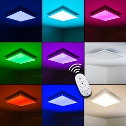 Hofstein Wabos Deckenpanel LED Weiß, 1-flammig, Fernbedienung, Farbwechsler -LED Leuchten Verkäufe 2022 wabos deckenpanel h3001349 2