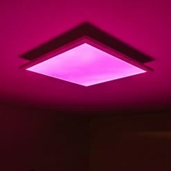 Hofstein Wabos Deckenpanel LED Weiß, 1-flammig, Fernbedienung, Farbwechsler -LED Leuchten Verkäufe 2022 wabos deckenpanel h3001349 21