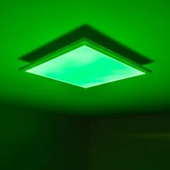 Hofstein Wabos Deckenpanel LED Weiß, 1-flammig, Fernbedienung, Farbwechsler -LED Leuchten Verkäufe 2022 wabos deckenpanel h3001349 25