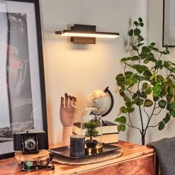 Hofstein Waltenheim Wandleuchte LED Nickel-Matt, Schwarz, 1-flammig -LED Leuchten Verkäufe 2022 waltenheim wandleuchte h3654361 10