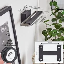 Hofstein Waltenheim Wandleuchte LED Nickel-Matt, Schwarz, 1-flammig -LED Leuchten Verkäufe 2022 waltenheim wandleuchte h3654361 3