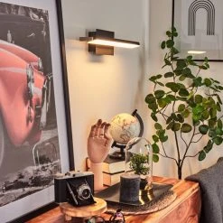 Hofstein Waltenheim Wandleuchte LED Nickel-Matt, Schwarz, 1-flammig -LED Leuchten Verkäufe 2022 waltenheim wandleuchte h3654361 5