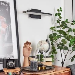 Hofstein Waltenheim Wandleuchte LED Nickel-Matt, Schwarz, 1-flammig -LED Leuchten Verkäufe 2022 waltenheim wandleuchte h3654361 6