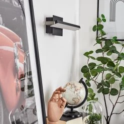 Hofstein Waltenheim Wandleuchte LED Nickel-Matt, Schwarz, 1-flammig -LED Leuchten Verkäufe 2022 waltenheim wandleuchte h3654361 7