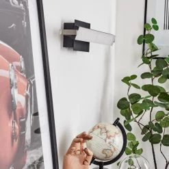 Hofstein Waltenheim Wandleuchte LED Nickel-Matt, Schwarz, 1-flammig -LED Leuchten Verkäufe 2022 waltenheim wandleuchte h3654361 8