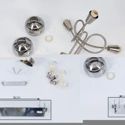 Hofstein Warga Deckenleuchte LED Nickel-Matt, 3-flammig -LED Leuchten Verkäufe 2022 warga deckenleuchte h3390160 4