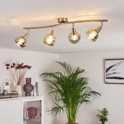 Hofstein Warga Deckenleuchte LED Nickel-Matt, 4-flammig -LED Leuchten Verkäufe 2022 warga deckenleuchte h3390184 6