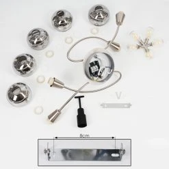 Hofstein Warga Deckenleuchte LED Nickel-Matt, 5-flammig -LED Leuchten Verkäufe 2022 warga deckenleuchte h3390207 4