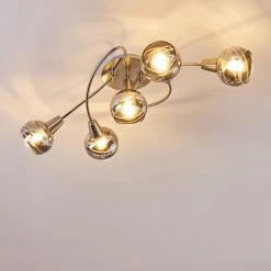 Hofstein Warga Deckenleuchte LED Nickel-Matt, 5-flammig -LED Leuchten Verkäufe 2022 warga deckenleuchte h3390207 9