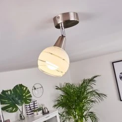 Hofstein Warga Deckenleuchte LED Nickel-Matt, 1-flammig -LED Leuchten Verkäufe 2022 warga deckenleuchte h3395189 8