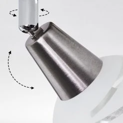 Hofstein Warga Deckenleuchte LED Nickel-Matt, 2-flammig -LED Leuchten Verkäufe 2022 warga deckenleuchte h3395226 5