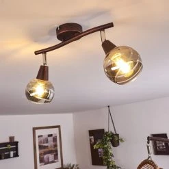 Hofstein Warga Deckenleuchte LED Bronze, 2-flammig -LED Leuchten Verkäufe 2022 warga deckenleuchte h3395257 8