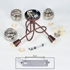Hofstein Warga Deckenleuchte LED Bronze, 3-flammig -LED Leuchten Verkäufe 2022 warga deckenleuchte h3395264 4