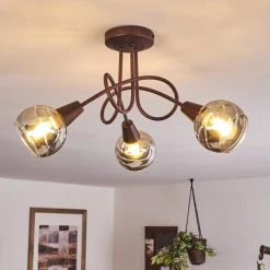 Hofstein Warga Deckenleuchte LED Bronze, 3-flammig -LED Leuchten Verkäufe 2022 warga deckenleuchte h3395264 6