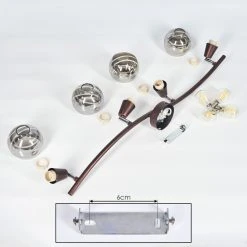 Hofstein Warga Deckenleuchte LED Bronze, 4-flammig -LED Leuchten Verkäufe 2022 warga deckenleuchte h3395288 4