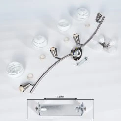 Hofstein Warga Deckenleuchte LED Nickel-Matt, 4-flammig -LED Leuchten Verkäufe 2022 warga deckenleuchte h3395424 4