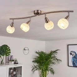 Hofstein Warga Deckenleuchte LED Nickel-Matt, 4-flammig -LED Leuchten Verkäufe 2022 warga deckenleuchte h3395424 8