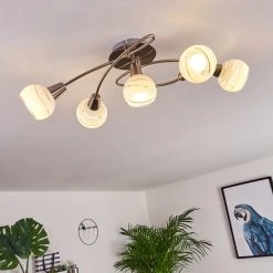 Hofstein Warga Deckenleuchte LED Nickel-Matt, 5-flammig -LED Leuchten Verkäufe 2022 warga deckenleuchte h3395479 10