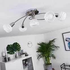 Hofstein Warga Deckenleuchte LED Nickel-Matt, 5-flammig -LED Leuchten Verkäufe 2022 warga deckenleuchte h3395479 11