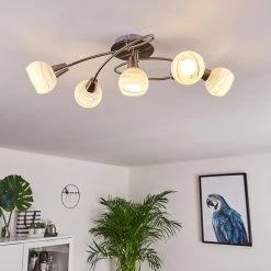 Hofstein Warga Deckenleuchte LED Nickel-Matt, 5-flammig -LED Leuchten Verkäufe 2022 warga deckenleuchte h3395479 6