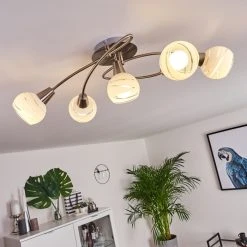 Hofstein Warga Deckenleuchte LED Nickel-Matt, 5-flammig -LED Leuchten Verkäufe 2022 warga deckenleuchte h3395479 8