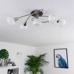 Hofstein Warga Deckenleuchte LED Nickel-Matt, 5-flammig -LED Leuchten Verkäufe 2022 warga deckenleuchte h3395479 9