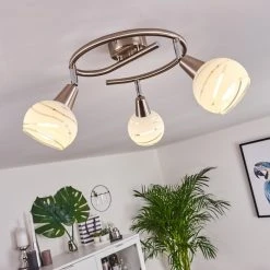 Hofstein Warga Deckenleuchte LED Nickel-Matt, 3-flammig -LED Leuchten Verkäufe 2022 warga deckenleuchte h3395486 10