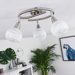 Hofstein Warga Deckenleuchte LED Nickel-Matt, 3-flammig -LED Leuchten Verkäufe 2022 warga deckenleuchte h3395486 11